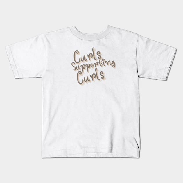 Curls Supporting Curls v13 Kids T-Shirt by Just In Tee Shirts